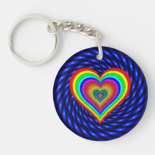 Porte-clés Symbole d'amour arc-en-ciel Saint-Valentin-25543