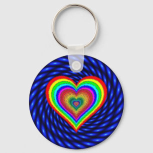 Porte-clés Symbole d'amour arc-en-ciel Saint-Valentin-25543