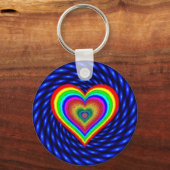 Porte-clés Symbole d'amour arc-en-ciel Saint-Valentin-25543 (Verso)