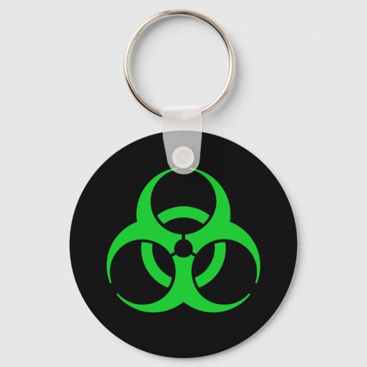 Porte-clés Symbole de biodanger vert (Recto)