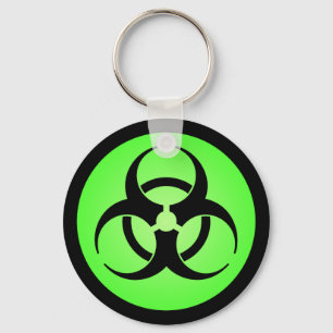 Porte-clés Symbole de biodanger vert