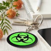 Porte-clés Symbole de biodanger vert (Côté)