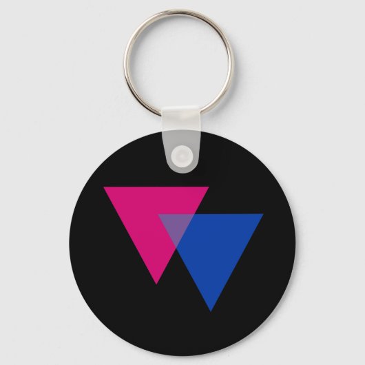 Porte-clés Symbole de bisexualité (Recto)