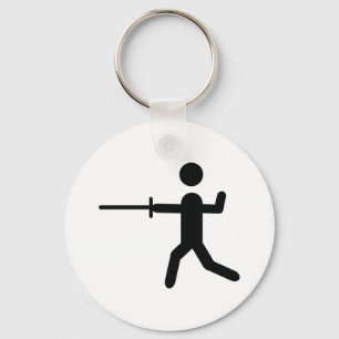 Porte-clés symbole de clôture noire