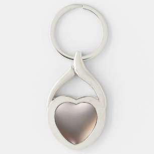 Porte-clés Symbole de cœur de style 3D or