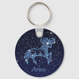 Porte-clés Symbole de Constellation et Zodiaque avec Clé d'ét