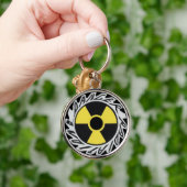 Porte-clés Symbole de danger de radiation (Main)