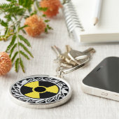 Porte-clés Symbole de danger de radiation (Côté)
