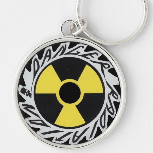Porte-clés Symbole de danger de radiation (Devant)