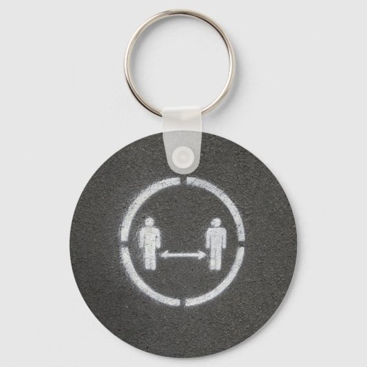 Porte-clés Symbole de distance sociale (Recto)