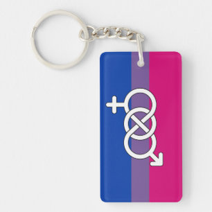Porte-clés Symbole de fierté bisexuel