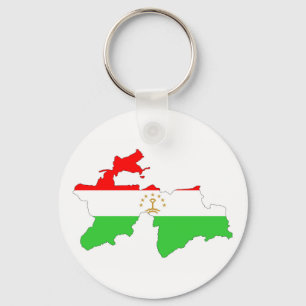 Porte-clés Symbole de forme de carte de drapeau de pays du