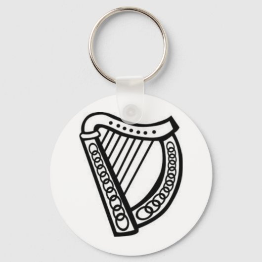 Porte-clés Symbole de harpe celtique irlandais (Recto)