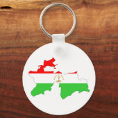 Porte-clés Symbole de la forme de la carte du drapeau du Tadj (Recto)