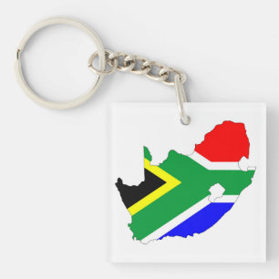 Porte-clés symbole de la forme du drapeau de l'afrique du sud
