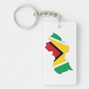 Porte-clés symbole de la forme du drapeau du pays de guyana