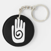 Porte-clés symbole de la main Hopi guérir spirale paume améri (Dos)