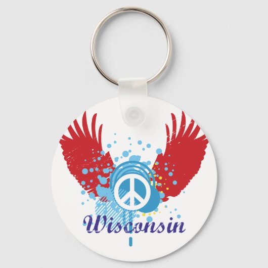Porte-clés SYMBOLE DE LA PAIX DU Wisconsin (Recto)