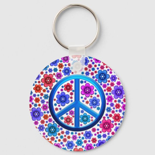 Porte-clés SYMBOLE DE LA PAIX Hippie (Recto)