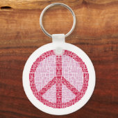 Porte-clés Symbole de la paix (rouge) (Recto)