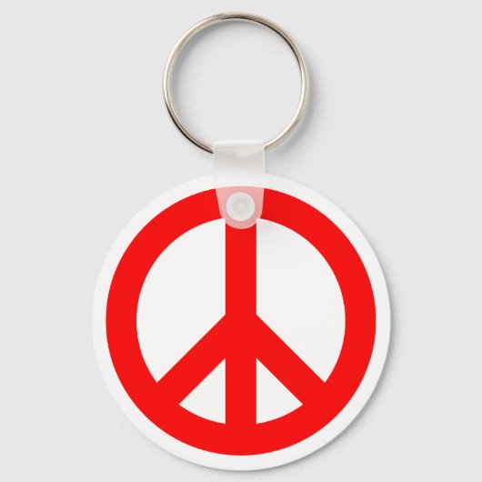 Porte-clés Symbole de la paix rouge (Recto)