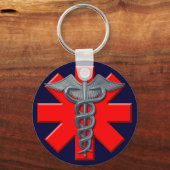 Porte-clés Symbole de la profession Médicale d'argent (Recto)
