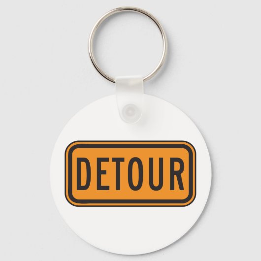 Porte-clés Symbole de la route Detour (Recto)