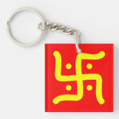 Porte-clés symbole de la swastika hindoue traditionnelle indi (Devant)