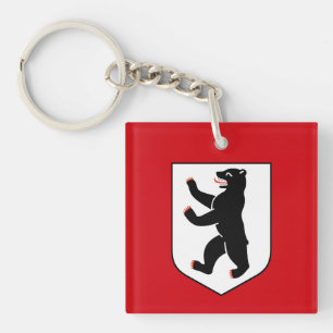 Porte-clés Symbole de la ville de Berlin drapeau de l'Allemag