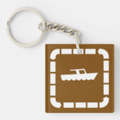 Porte-clés Symbole de la zone de lancement de bateau (Devant)