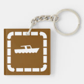 Porte-clés Symbole de la zone de lancement de bateau (Dos)