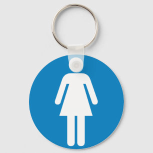 Porte-clés Symbole de l'autoroute des toilettes pour femmes