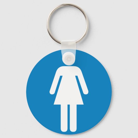 Porte-clés Symbole de l'autoroute des toilettes pour femmes (Recto)