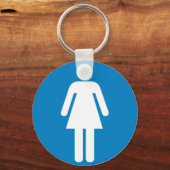 Porte-clés Symbole de l'autoroute des toilettes pour femmes (Recto)