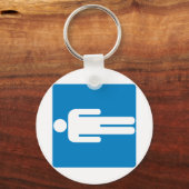 Porte-clés Symbole de l'autoroute des toilettes pour hommes (Recto)