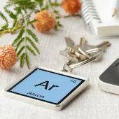 Porte-clés Symbole de l'élément de chimie Aaron Nom du tablea (Côté)