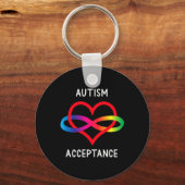 Porte-clés Symbole de l'infini d'acceptation de l'autisme Pro (Recto)