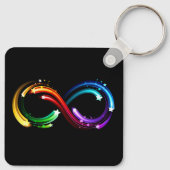 Porte-clés Symbole de l'infini de comètes arc-en-ciel (Dos)