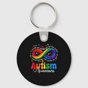 Porte-clés Symbole de l'infini de sensibilisation à l'autisme