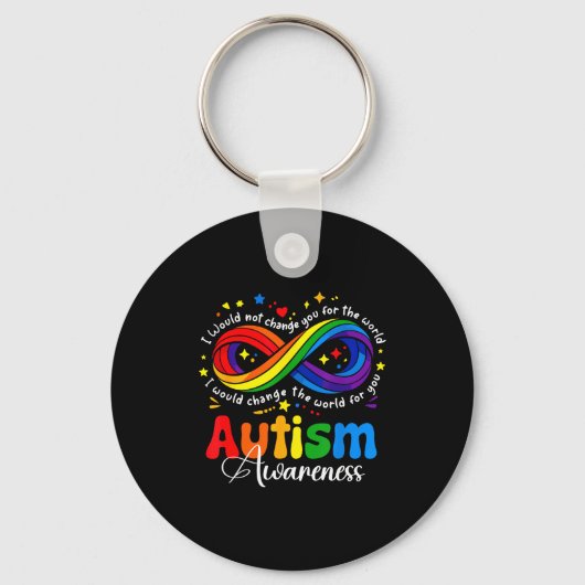 Porte-clés Symbole de l'infini de sensibilisation à l'autisme (Recto)