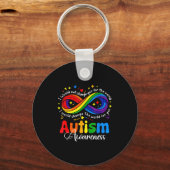 Porte-clés Symbole de l'infini de sensibilisation à l'autisme (Recto)