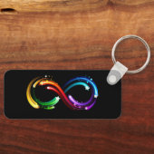 Porte-clés Symbole de l'infini des comètes arc-en-ciel (Recto)