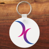 Porte-clés Symbole de lune bisexuel (Recto)