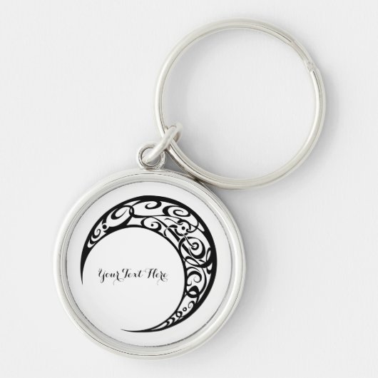 Porte-clés Symbole de lune tribale personnalisée (Devant)