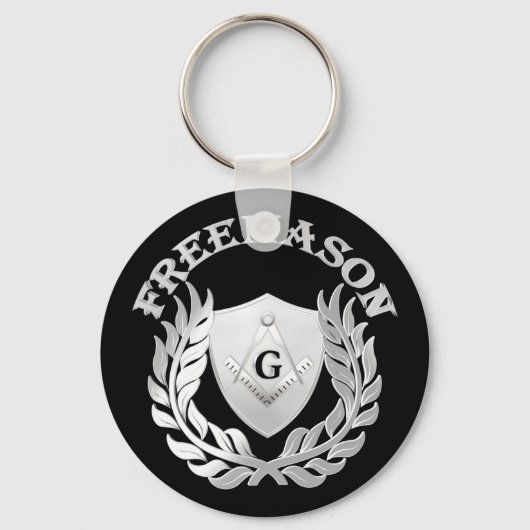 Porte-clés Symbole de maçonnerie en argent (Recto)