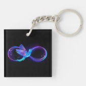 Porte-clés Symbole de Neon Infinity par Glowing Hummingbird (Dos)