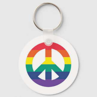 Porte-clés Symbole de paix arc-en-ciel