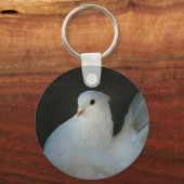 Porte-clés Symbole de paix de la colombe blanche (Recto)