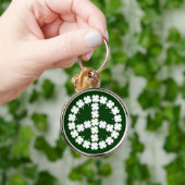 Porte-clés Symbole de paix de shamrock (Main)