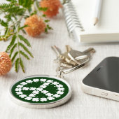 Porte-clés Symbole de paix de shamrock (Côté)